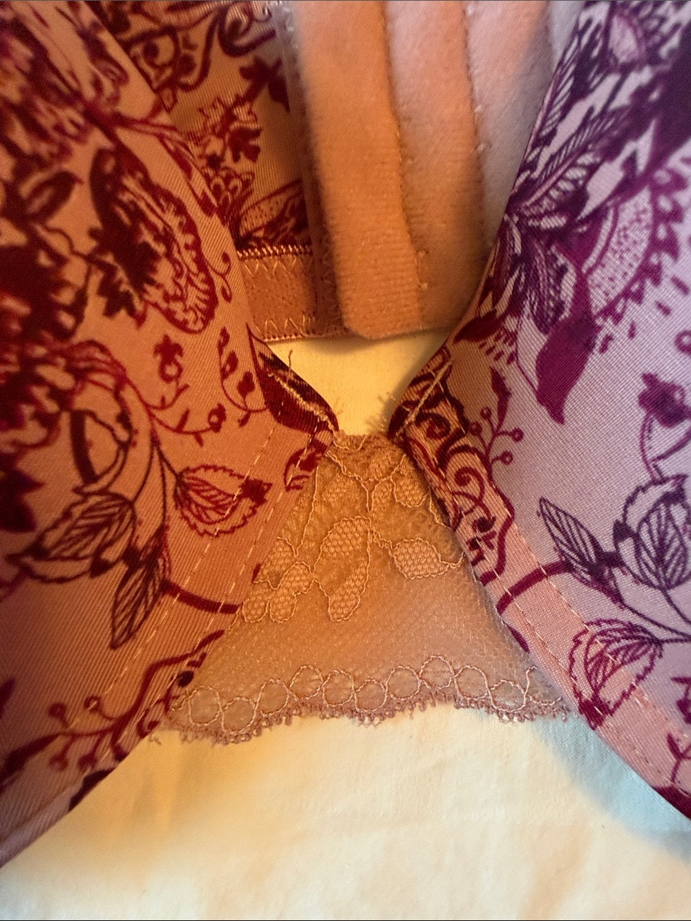 Jessica Simpson Mauve Floral Lace Underwire Bra - Picture 7 of 7